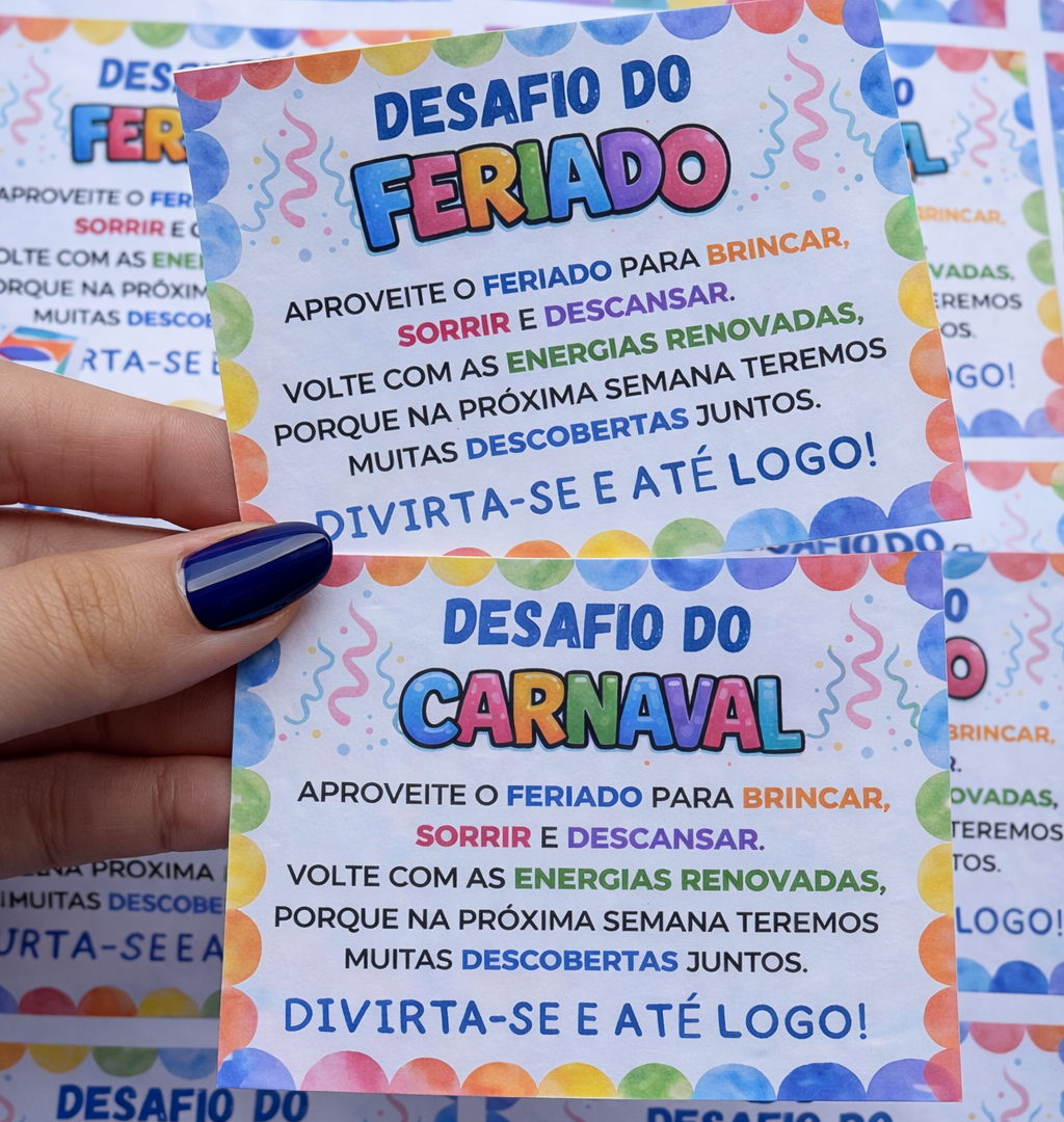 DESAFIO DO FERIADO + DESAFIO DO CARNAVAL!