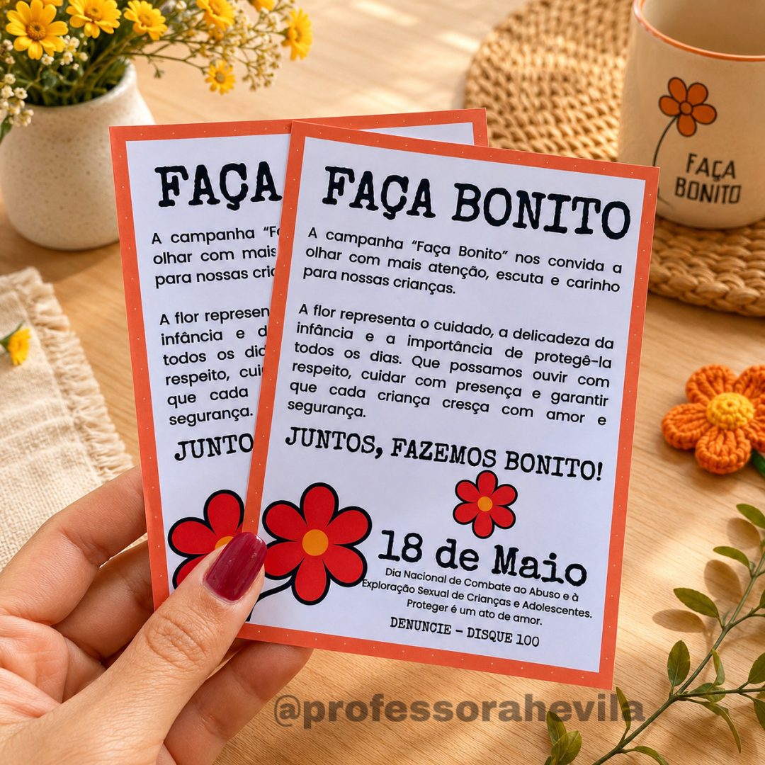 Cartão Informativo – Campanha Faça Bonito 🌼