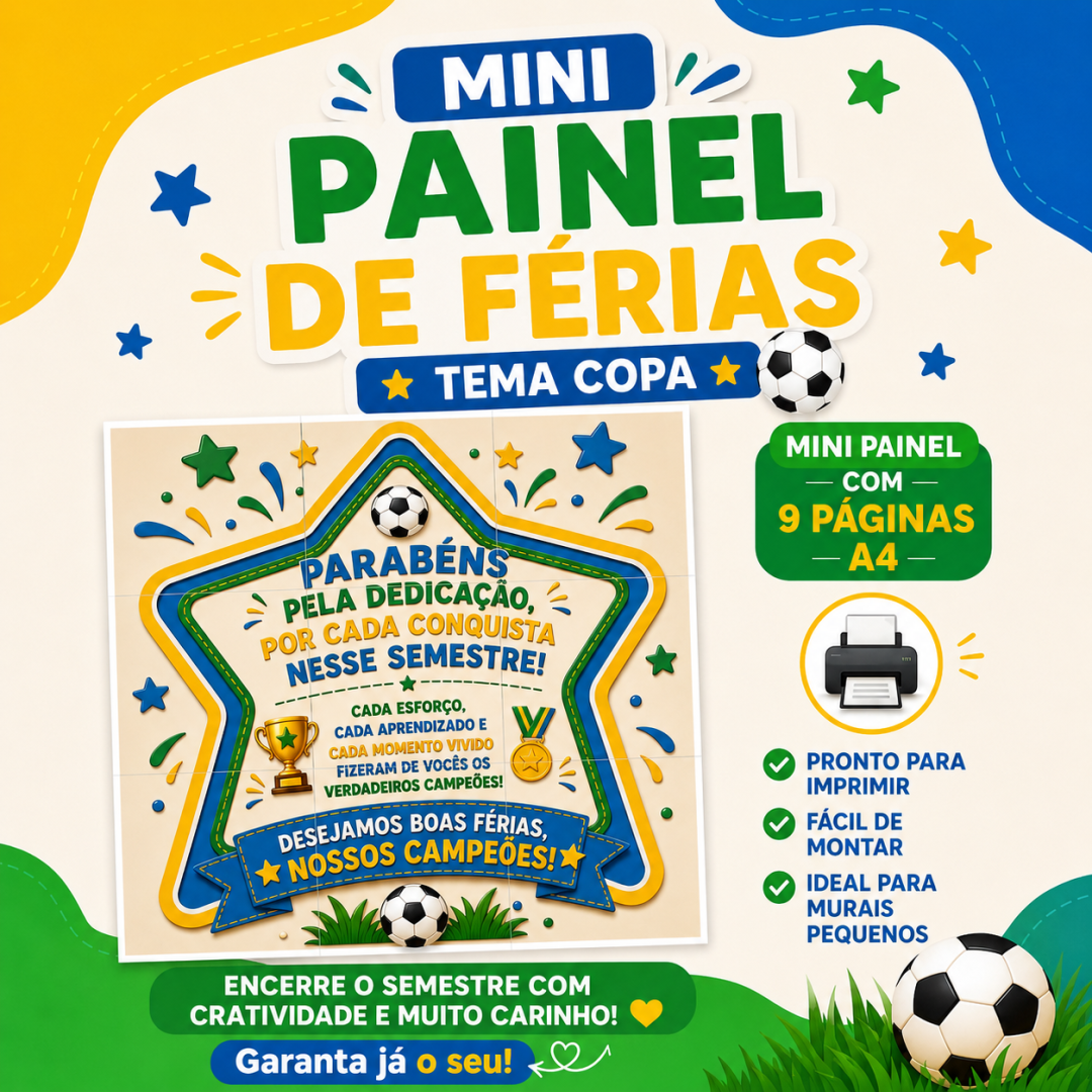 MINI PAINEL DE FÉRIAS – TEMA COPA